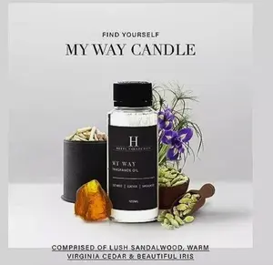 Hotel Collection - My Way Essential Oil Scent | Lush Sandalwood, Virginia Cedar & Iris  for Oil Diffusers - 120mL Fragrance Freshener Scented Perfume