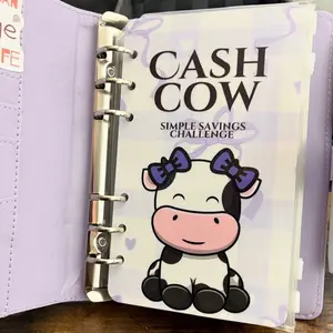 12 Months Savings Challenge Laminated Trackers A6 Size Set of 1 Year for Monthly Savings Goals with Heart-Themed Layout and Simple Monthly Layout for A6 Planners and Envelopes