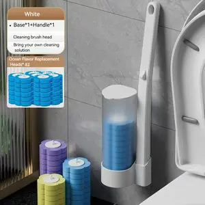 Disposable Toilet Brush, Toilet Bowl Wand Holder Set with 78PCS Cleaner Refills,Eco-friendly toilet brush Bathroom Cleaning System for Sink Bathtub Drain Wash Basin Urinal，Wall-Mount Scrubbing Toilet Brush Bathroom Cleaning Kit