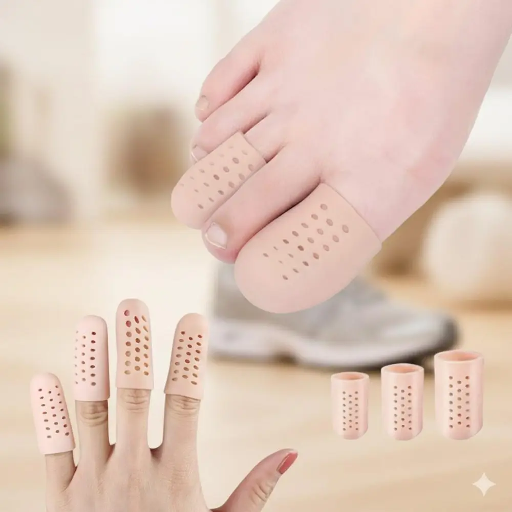 Breathable Silicone Toe Protectors for Running & Daily Use, Anti-Blister Bunion Corrector, Hammer Toe Relief Cushions, Washable Reusable Comfort Toe Sleeves for Men and Women Cover, Active