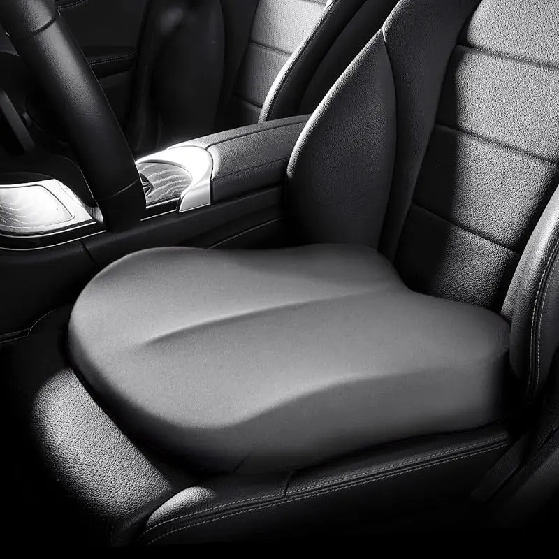 Adult Car Memory Foam Booster Seat Cushion, 3.94in Height Boost, Non-Slip Breathable Slow Rebound Pad for Long Sitting Pressure Relief, Fits Car & Office Use