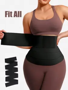 SY Unisex Adjustable Waist Trainer, High Waisted Shaper, Abdomen Shapewear, Elastic Tummy Control Waist Belt For All Sizes, Breathable Tummy Control Waist Wrap Belt, Comfort Gym Accessory Compression Fit Shapewear Belts, Suitable For Training Or Sports