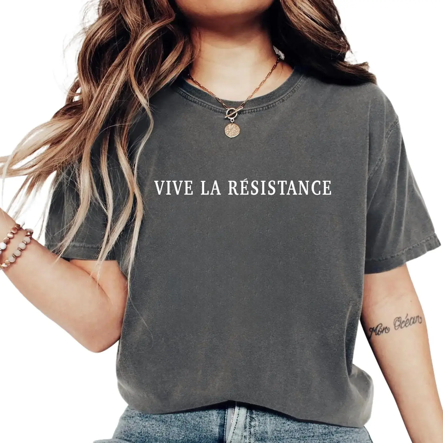 Comfort Colors Vive La Resistance Shirt, Feminist Shirt, Empowering Women Shirt, Female Power Tee, Women's Rights Cotton Top