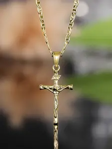 1 PC Elegant Cuban Cross Necklace Pendant For Women Valentine's Day Gift Wedding Jewelry