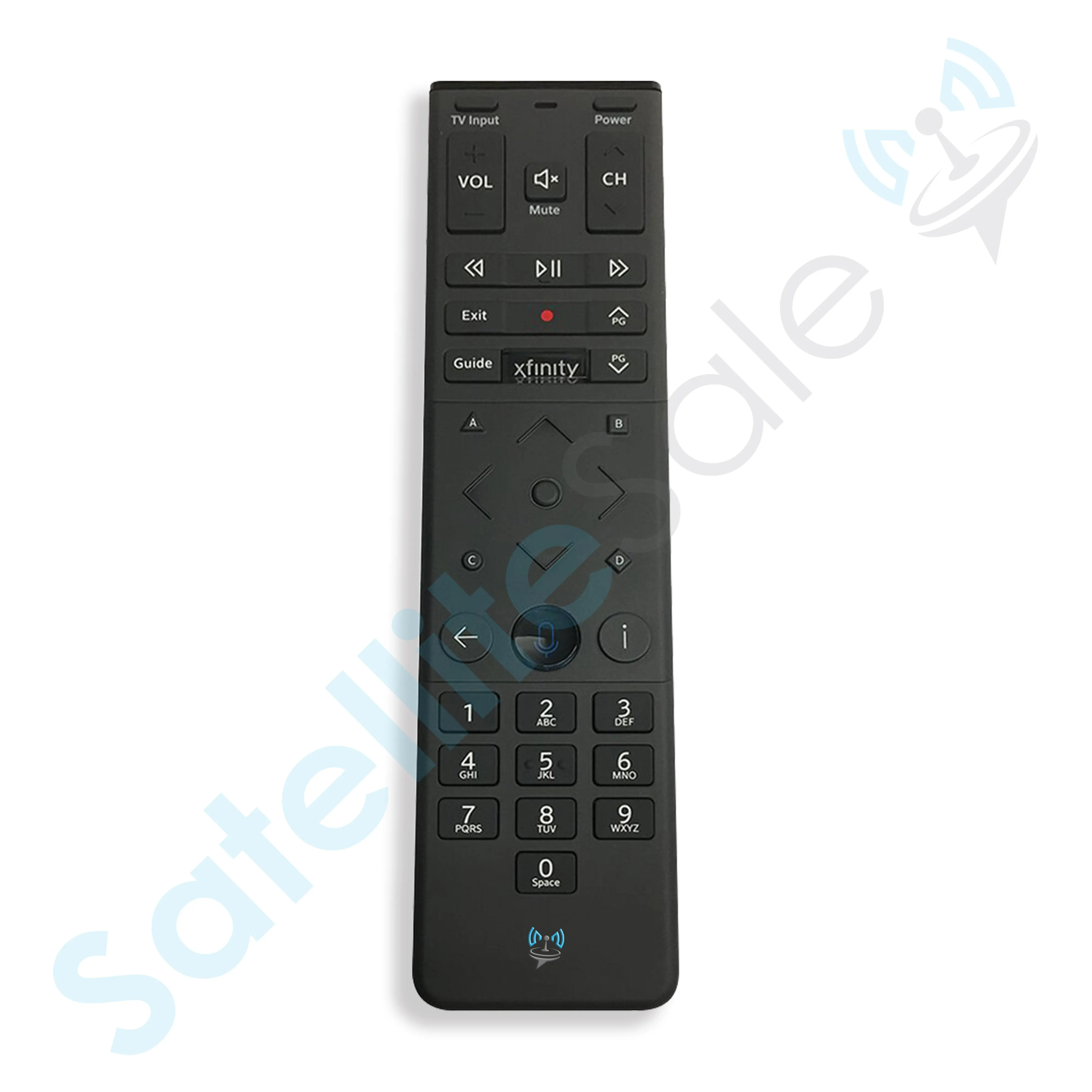SatelliteSale Remote Control Replacement Xfinity XR15 for Comcast X1 Xi6 Xi5 XG2 & Flex - Voice Commands Backlit Black ABS Plastic RC with Batteries Included