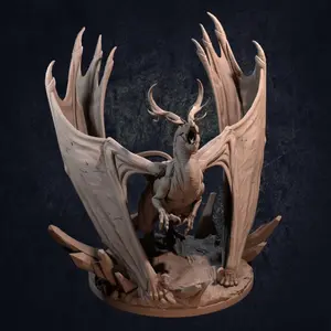 Ice Tyrant Dragon Miniature — 32mm Frost Boss | Dragon Trappers Lodge | Border3D LLC