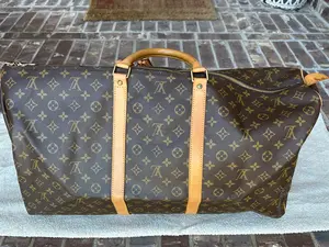 Pre-owned Louis Vuitton Canvas Luggage Keepall 60 51109