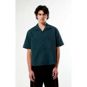 Pacsun Men's Farms Green Woven Camp Shirt