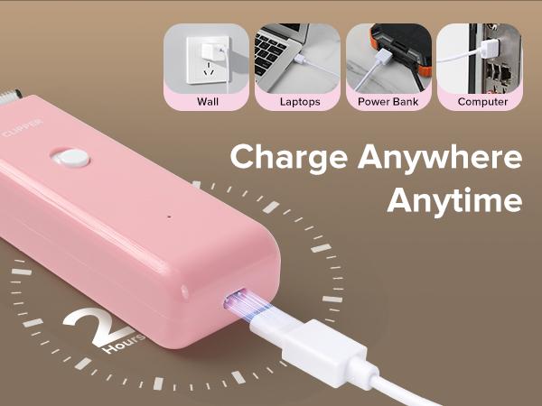 Feet Hair Trimmer, Dog Cat Clippers,Quiet Washable USB Rechargeable Cordless Dog Grooming Kit,Electric Pets Hair Trimmers Shaver Shears for Dogs and Cats