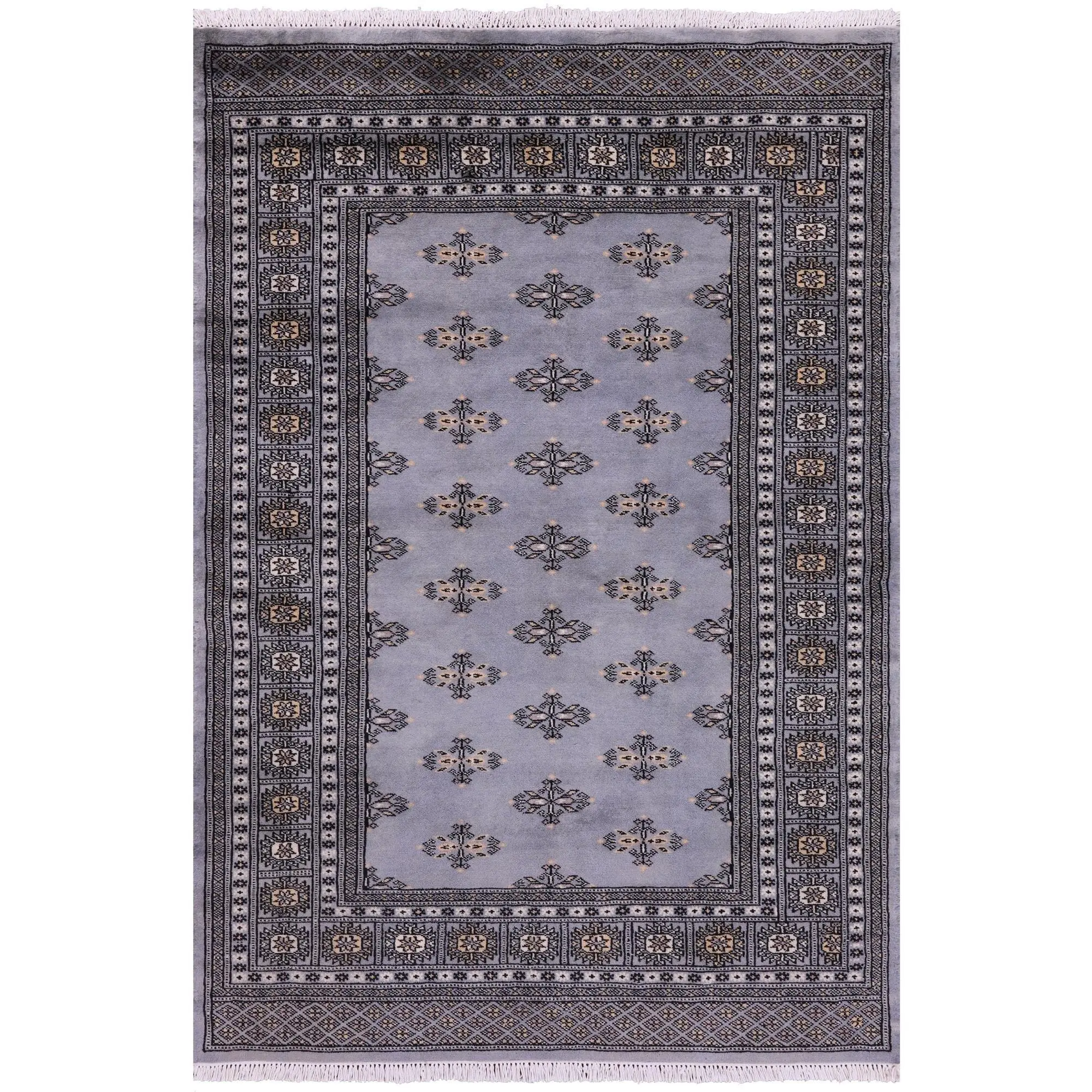 Bokhara Hand Knotted Wool Rug - 4' 0" X 5' 10"