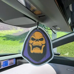 Skeletor Laugh Bahama Breeze Car Air Freshener, Rearview Mirror Hanging & Vent Clip, Natural Material, Long-Lasting 90 Days, Alcohol-Free, Hanging Car Diffuser, Car Fragrance