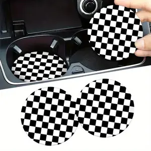 Car Cup Holder Coaster, Durable Car Cup Holder Pad, Anti-slip Car Cup Holder Mat, Car Interior Accessories for Men and Women