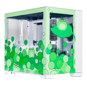 Velztorm Green Minty Frog Custom Art PC Case SFX O11 Dynamic Mini