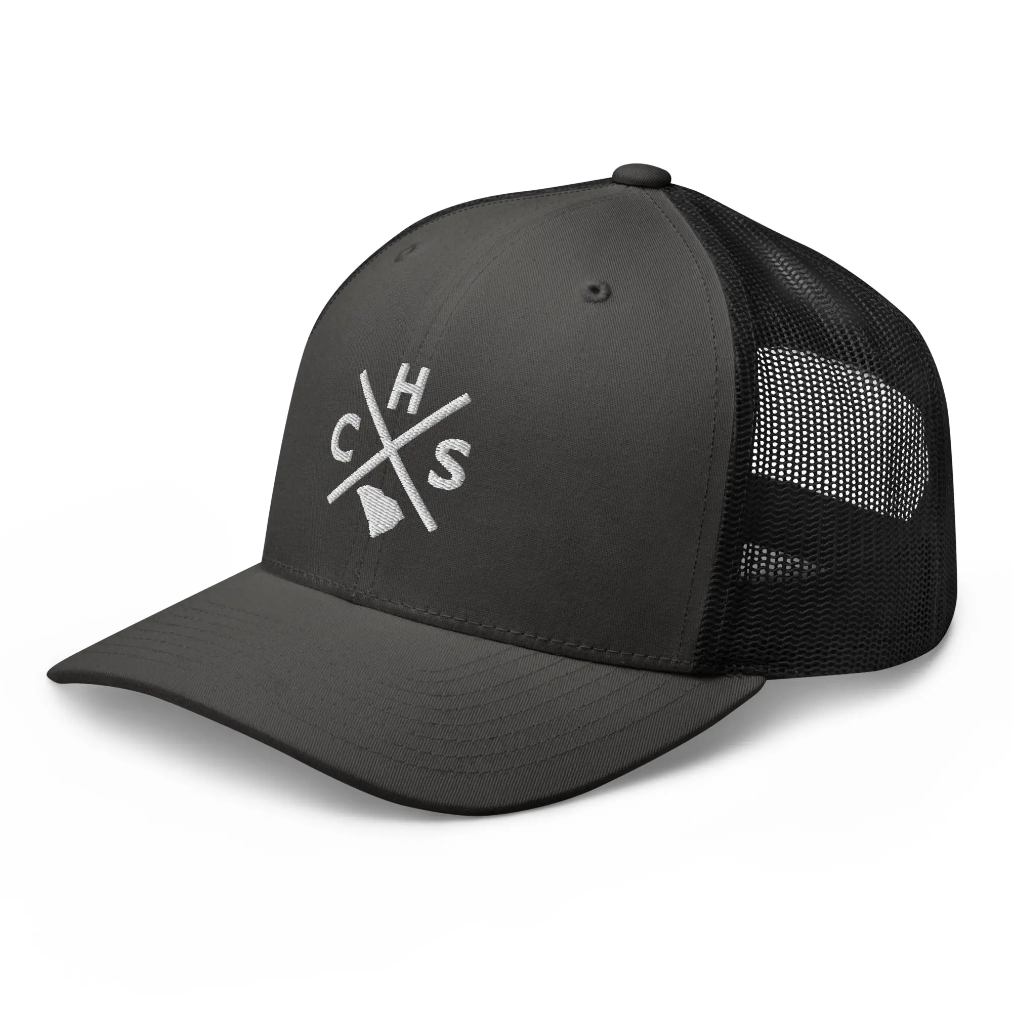 Retro Charleston Trucker Cap Mesh CHS Cross Trucker Hat