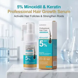 5% Minoxidil Hair Growth Serum Buy 1 Get 1 Free, KORMESIC Keratin Hair Regrowth Treatment for Women Men, Supports Hair Growth, Reduces Hair Loss for Thinning Hair & Receding Hairline