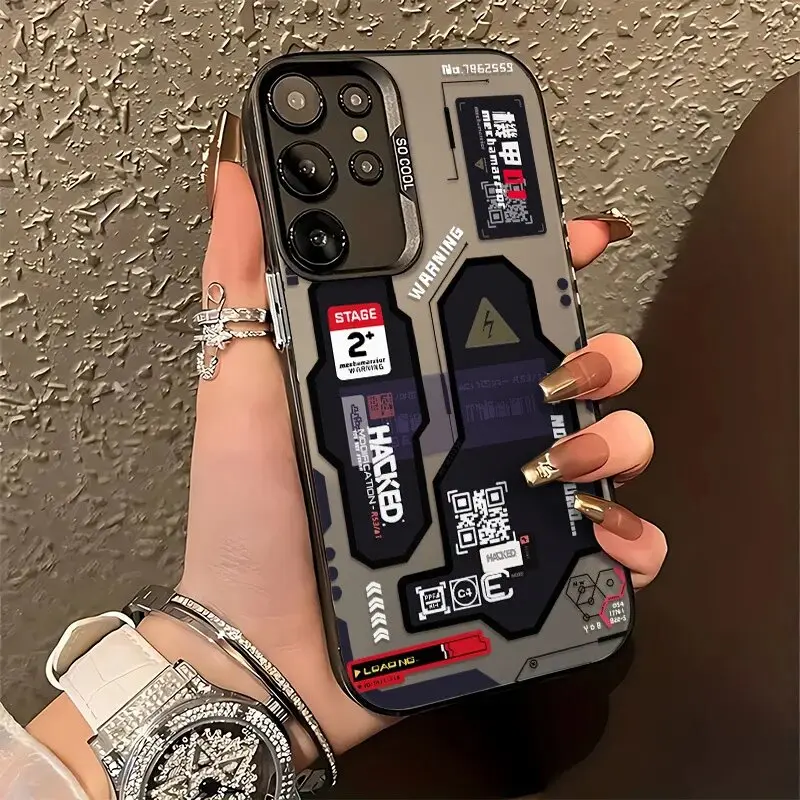 TPU Smartphone Case for Samsung Galaxy S26 Edge, S25, S24, S23, S22 Ultra, S21 FE, S21 FE Plus - Hacker Creative Cartoon Customized, Shockproof, Durable, Stylish Mobile Phone Accessory