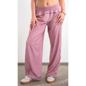 NOW Collective Rooted Wide Leg Dance Pant Mauve