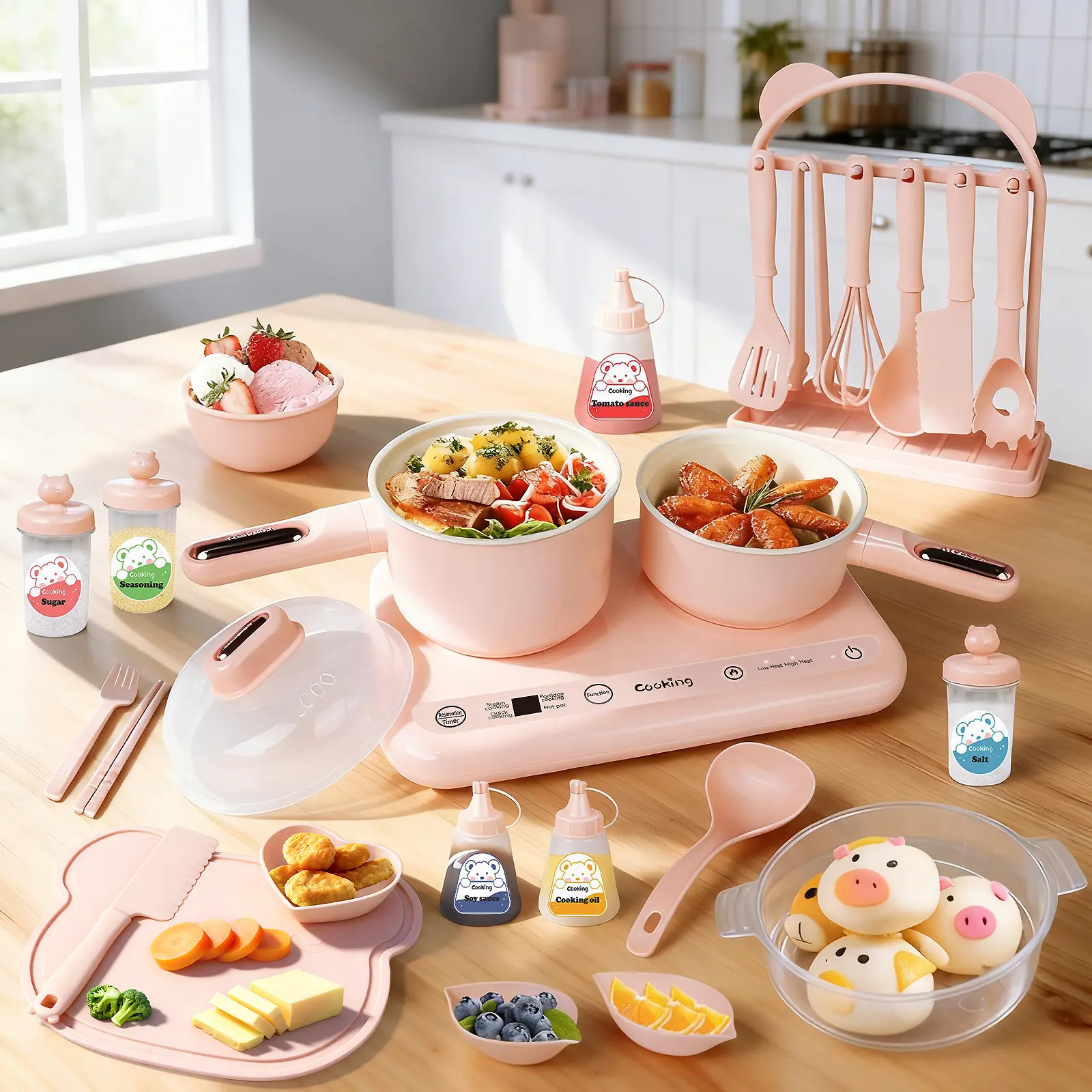 Mini Cooking Sets Real Kitchen for Food Making Junior Easy Montessori Educational Tool for Young Learners Hands-On Learning Experience