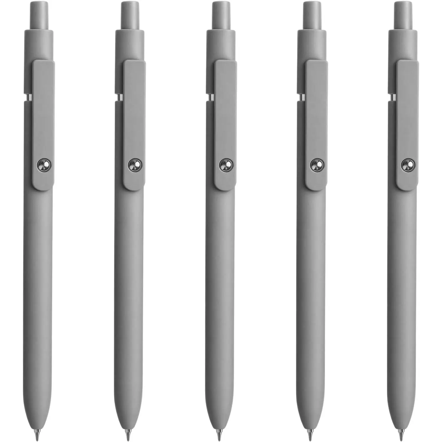 5 count Fine Point Black Ink Pens, Gel Roller Ball Smooth Writing, 0.5mm Quick Dry Retractable Tip for Office, School, Journaling, Diary, Valentine  for Men Women Nurse, College Essential Ballpoint
