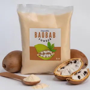 Organic Baobab Fruit Powder - Antioxidant Nutritional Supplement, Vegan, for Smoothies & Yogurt, 8 oz, Daily Supplement
