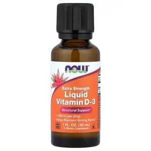 NOW Foods Liquid Vitamin D-3, 1,000 IU, 1 fl oz (30 ml)