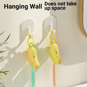 Travel Toothbrush Head Protector Cover, Portable Banana Shape Toothpaste Box, Dustproof Electric Toothbrush Case, Travel Business Carry-On Organizer