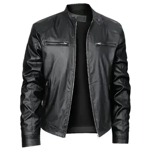 [Windproof Jacket] Winter Windproof Men's Jacket |   European and American Motorcycle Clothing, Stand Collar, Autumn Coat