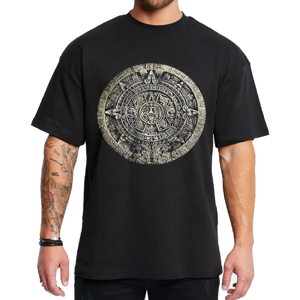 Aztec Art Chicano Clothing Logo Graphic Tee Cotton Cholo Lowrider Streetwear Hoodie Sweatshirt for Men and Women