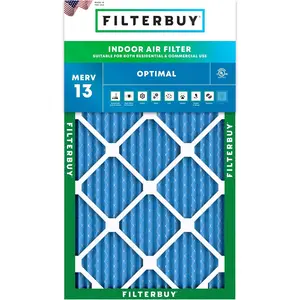 Filterbuy 14x24x1 Air Filter (1-Pack), Pleated MERV 13 Optimal Defense HVAC AC Furnace Air Filters (Actual Size: 13.38 x 23.38 x 0.75 Inches)