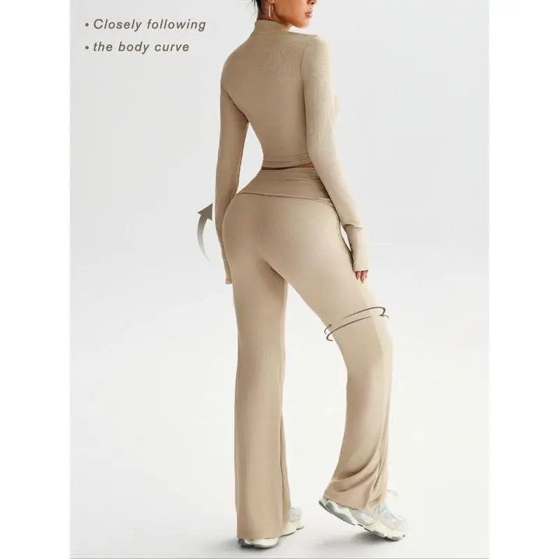 Women's Yoga Exercise Set, Casual Sexy Outdoor Running U-Back Top, Comfortable Tight-Fitting Long Pants, High Neck Sleeveless Jacket Women's Yoga Exercise Set, Casual Sexy Outdoor Running U-Back Top, Comfortable Tight-Fitting Long Pants, High Neck Sleeveless Jacket