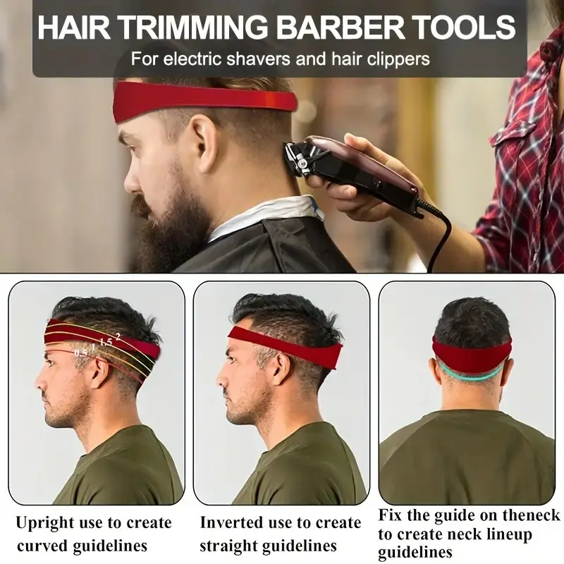 Men's Silicone Hair Band, Workout Headband, Gym Wrap Headband, Sports Headbands, Soft Curved Hairstyle Guide, Suitable for Home and Travel, Flexible Grip Design Tool, Elegant Hair Accessory