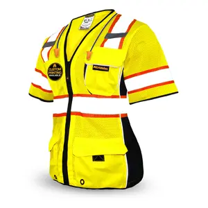 KwikSafety DUCHESS Safety Vest for Women (RELAXED FIT) Class 3 ANSI Tested OSHA Compliant Hi Vis Mesh Slim Fit Work Gear - Model No.: KS3335