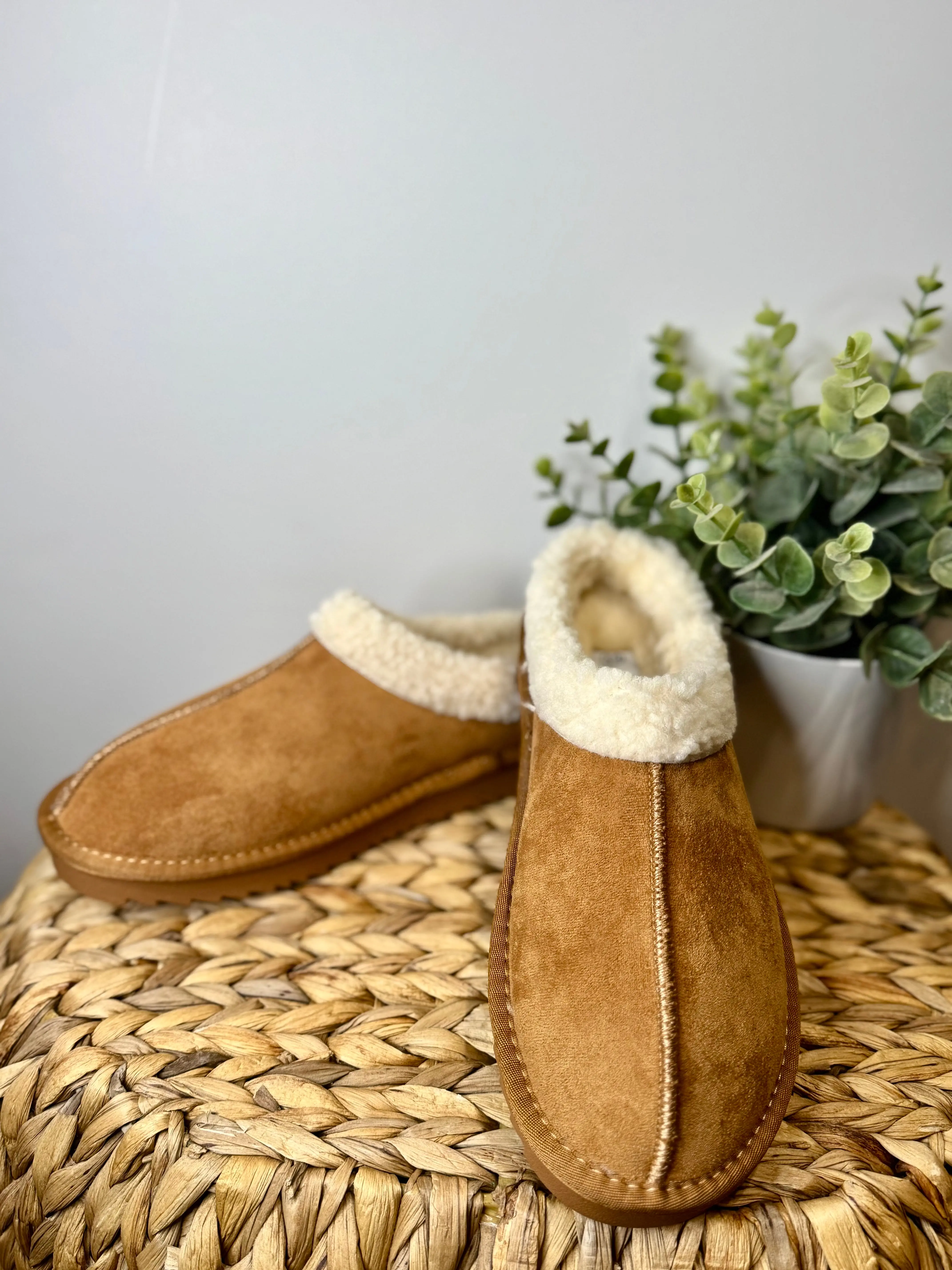 Sherpa lined slip on shoes