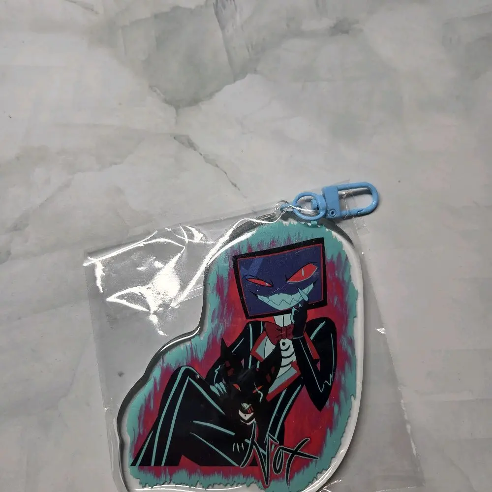 Hazbin Hotel Vox themed Acrylic charm