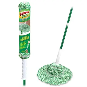 Heavy Duty Tornado Twist Mop Cotton Blend Head Easy Change Grip Ratchet Wringing Efficient Surface Cleaner Machine Washable