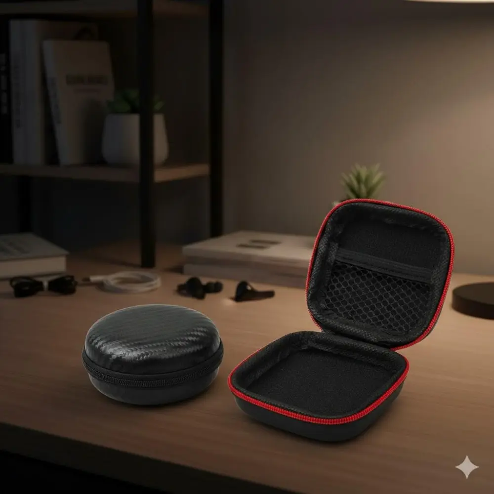 Multi-Function Cable & Earphone Organizer Case with Waterproof Design. Choose Round or Square Shape for SD Cards, Keys, USB Accessories, and Small Items. Anti-Loss Hard Shell Storage Box for Daily Electronic Gadgets, Keep Everything Neat and Tidy.