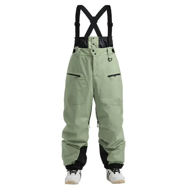 New with thickened shoulder straps cotton insulation, single double board windproof and waterproof, winter ski pants for men New with thickened shoulder straps cotton insulation, single double board windproof and waterproof, winter ski pants for men