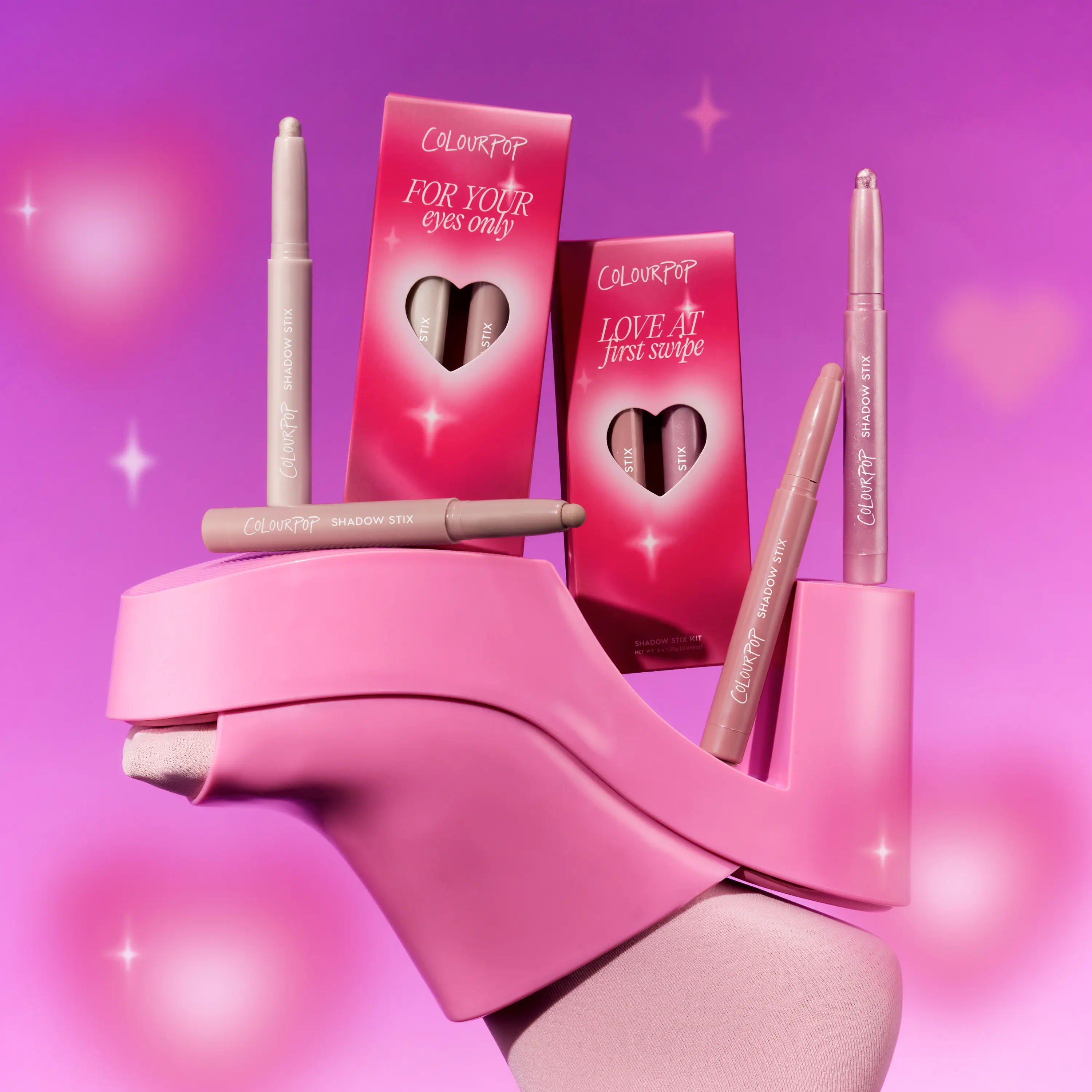 ColourPop All Eyes On Me Shadow Stix Set - Limited Edition Sultry Taupes & Flirty Pinks - Creamy High-Impact Pigment
