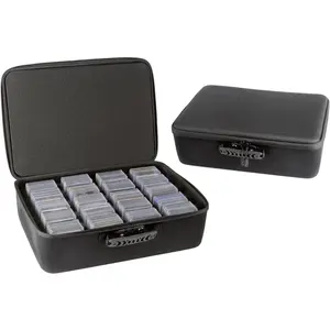 Toploader and One Touch Trading Card Storage Box with Zipper Lock - Sports Card Deck Box Fits Up to 400 Sleeved Collectible Sports Cards or up to 80 Magnetic Cases