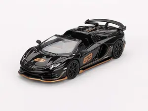 Lamborghini Aventador SVJ 63 Roadster Nero Aldebaran (Mini GT) Diecast 1:64 Scale Model - TSM MGT00803