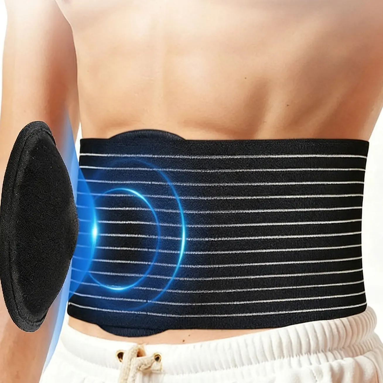 Abdominal Hernia Belt with Compression Pad, Adjustable Compression Belt for Men and Women abdominal Support Binder for Incisional, Epigastric,Ventral,Inguina Waist Abdominal Belt Waist Trainer Belt, Waist Training Belt
