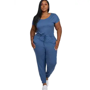 Plus Size Jumpsuit | Drawstring Waist Romper | You Know the Vibes