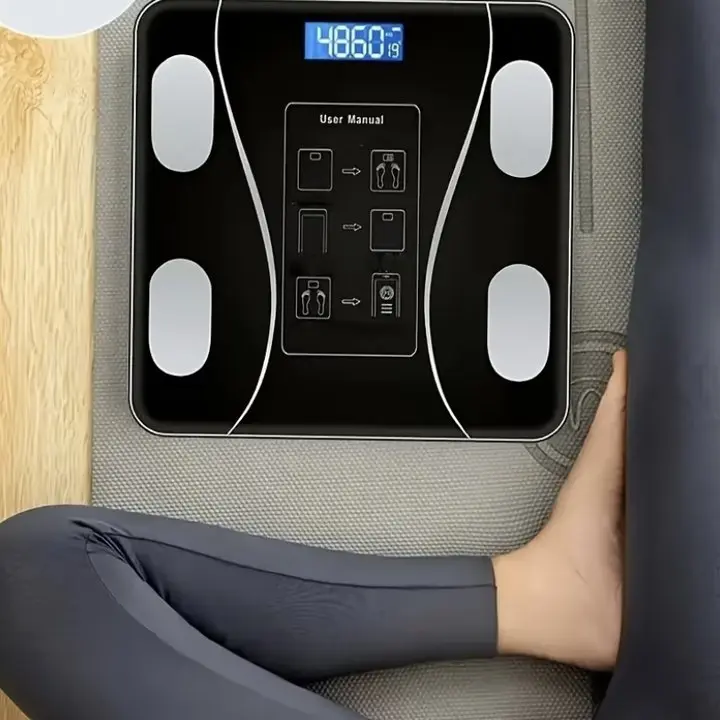 Smart Scale for Body Weight Body Composition Monitor, Bathroom Digital Weighing Scale with BMI, Body Fat, Muscle Mass, Accurate Bluetooth Home User Health Equipment Sync Apps
