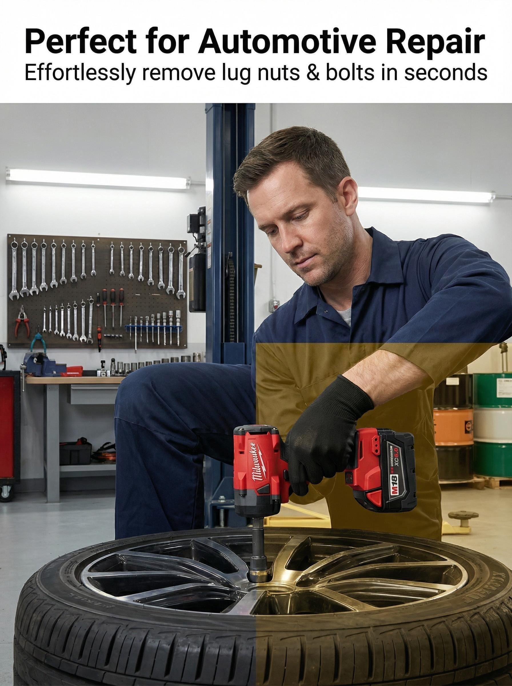 Milwaukee M18 FIW212 18V 1/2-In Impact Wrench for Automotive Service