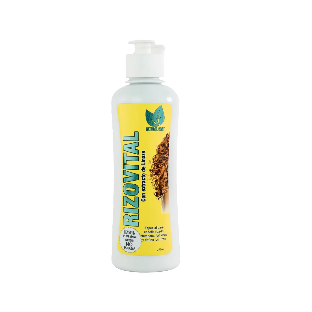 Natural Sant Curly Leave-in RizoVital - Leave-in for Curly hair - Anti Frizz Haircare With Coconut Oil curly products Aloe Blend Conditioner Shampoo