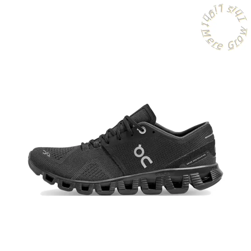 Matte Black Perforated Mesh Low Cushion Skate Trainers, Contrast Simple Black Flat Laces All Black Wave Hollow Thick Foam Midsole Breathable Unisex Street Sports Shoes
