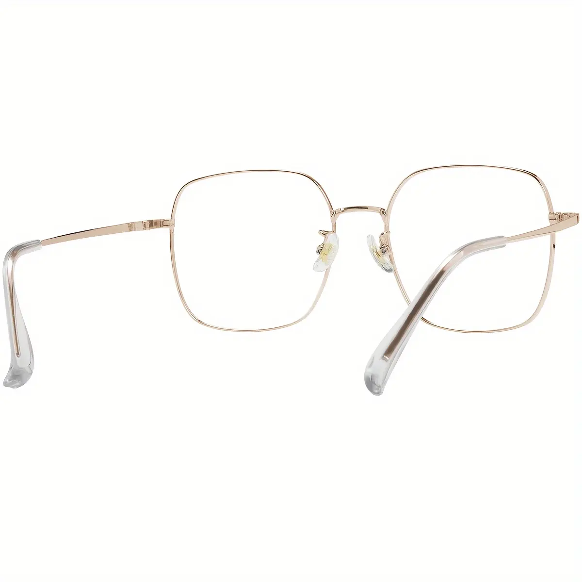 Unisex Classic Border Rectangle Fashion Eyeglass Frames - Ultra-Light Titanium Frames, Adjustable Nose Pads, Lightweight Plastic Lenses, Included Storage Bag