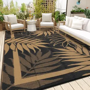 Outdoor Waterproof Rug Garden Decoration Rug Foldable Easy to Double-sided Reversible Plastic Grass Rug Portable for Porches Balconies Patios Beaches Pools RVs and Picnics