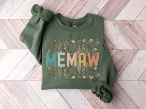 Memaw Sweatshirt, Memaw Wildflowers Sweatshirt, Memaw Sweater, Memaw Crewneck, Mothers Day Gift For Memaw, Grandma Sweater, Memaw Gifts