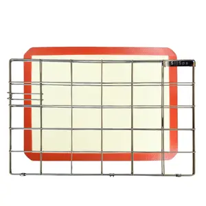 SilSpa Dishwasher Caddy – Securely holds silicone baking mats, lids, trivets, and more for thorough cleaning. Space-saving design maximizes dishwasher capacity. Made from rust-resistant stainless steel with a secure latch. USA-designed